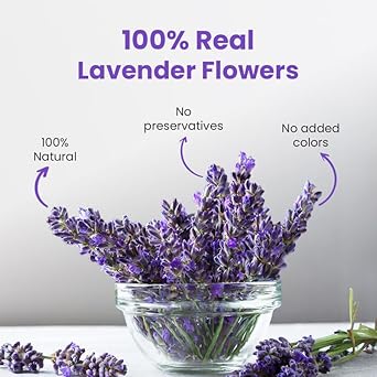 Blue Tea - Lavender Flower Herbal Tea Loose Leaf- 1.05 Oz (30 Cups) | Soothing Tea | Herbal Tea- Flower Based - Vegan - Gmo-Free - Caffeine-Free-Natural Ingredients | Recyclable Pet Jar Pack