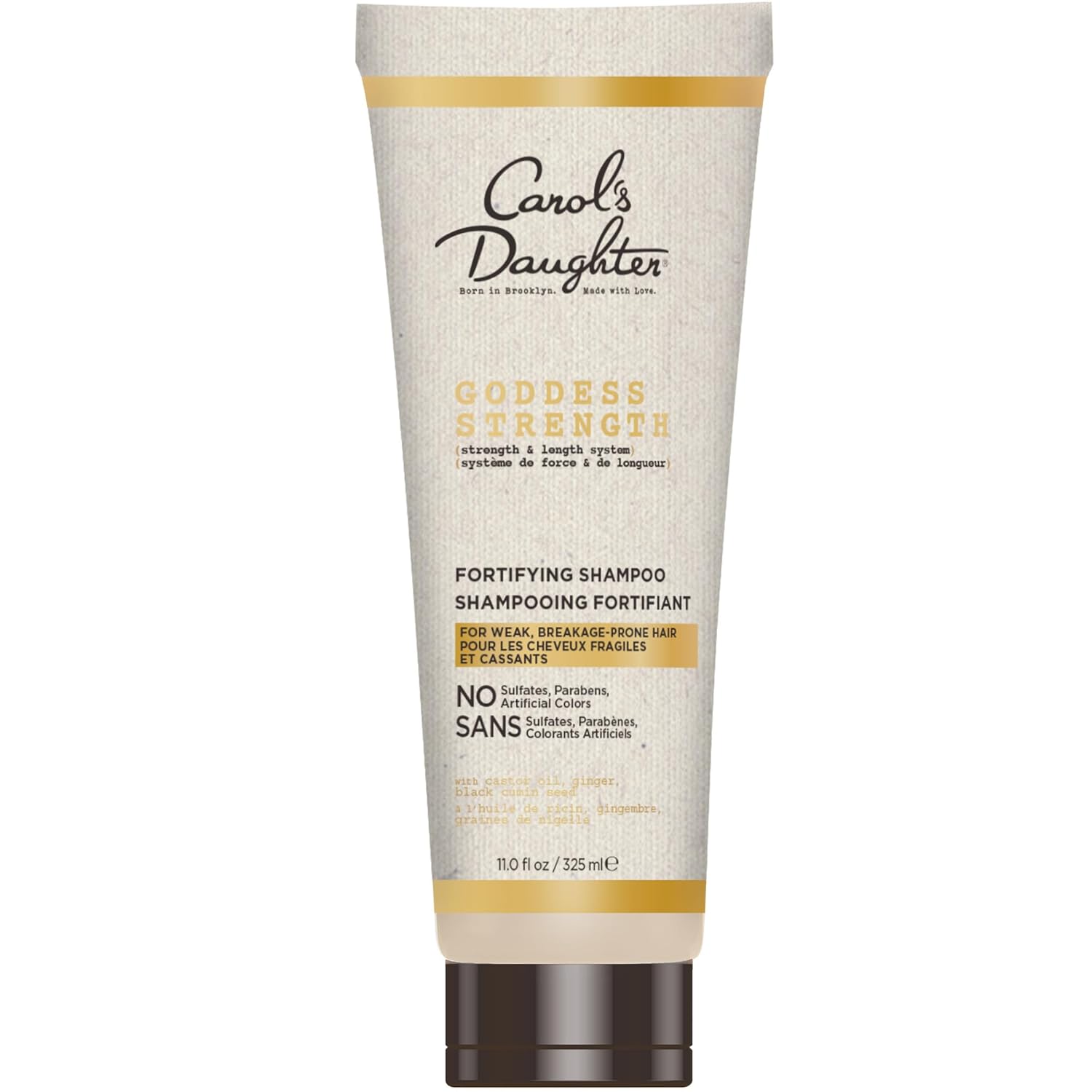 Carol'S Daughter Goddess Strength Fortifying Shampoo For Wavy, Coily And Curly Hair, Sulfate Free Shampoo With Castor Oil For Weak Hair, 11 Fl Oz