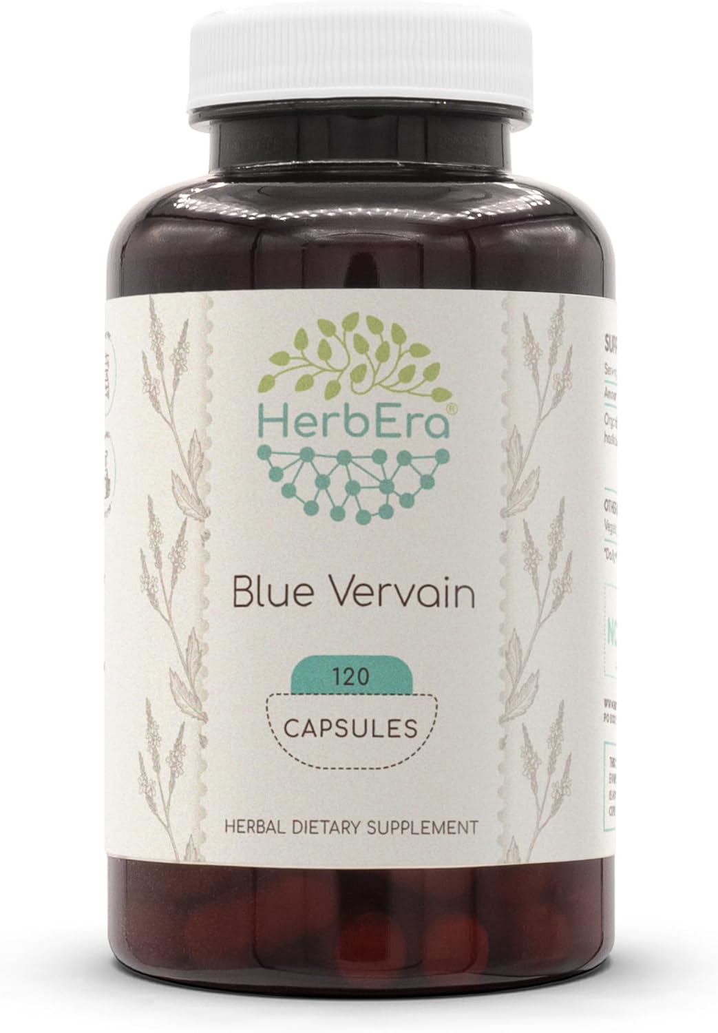 Blue Vervain 60 Capsules, 500 Mg, Blue Vervain (Verbena Hastata) Dried Herb (60 Capsules)