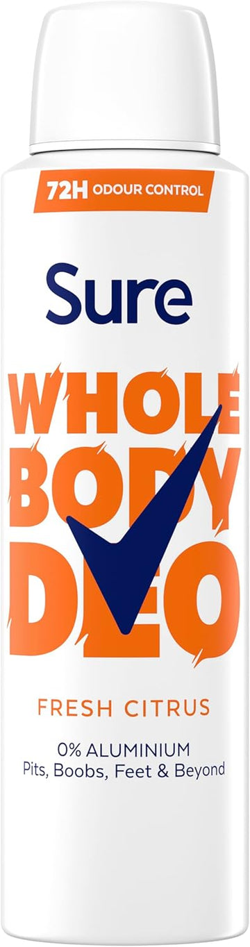Sure Fresh Citrus Whole Body Deodorant Women'S Deodorant Spray With A Fresh & Airy Fragrance For 72 Hour Odour Control 150 Ml