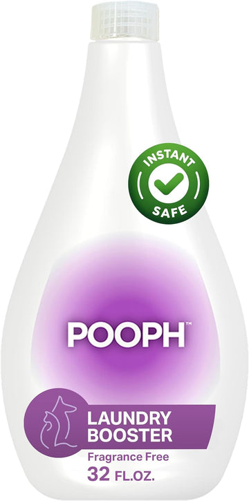 Pooph Laundry Additive, 32oz Bottle (16 Loads) - Dismantles Odors on a Molecular Basis, Dogs, Cats, Freshener, Eliminator, Urine, Poop, Pee, Deodorizer, Natures, Puppy, Fresh, Clean, Furniture, Potty