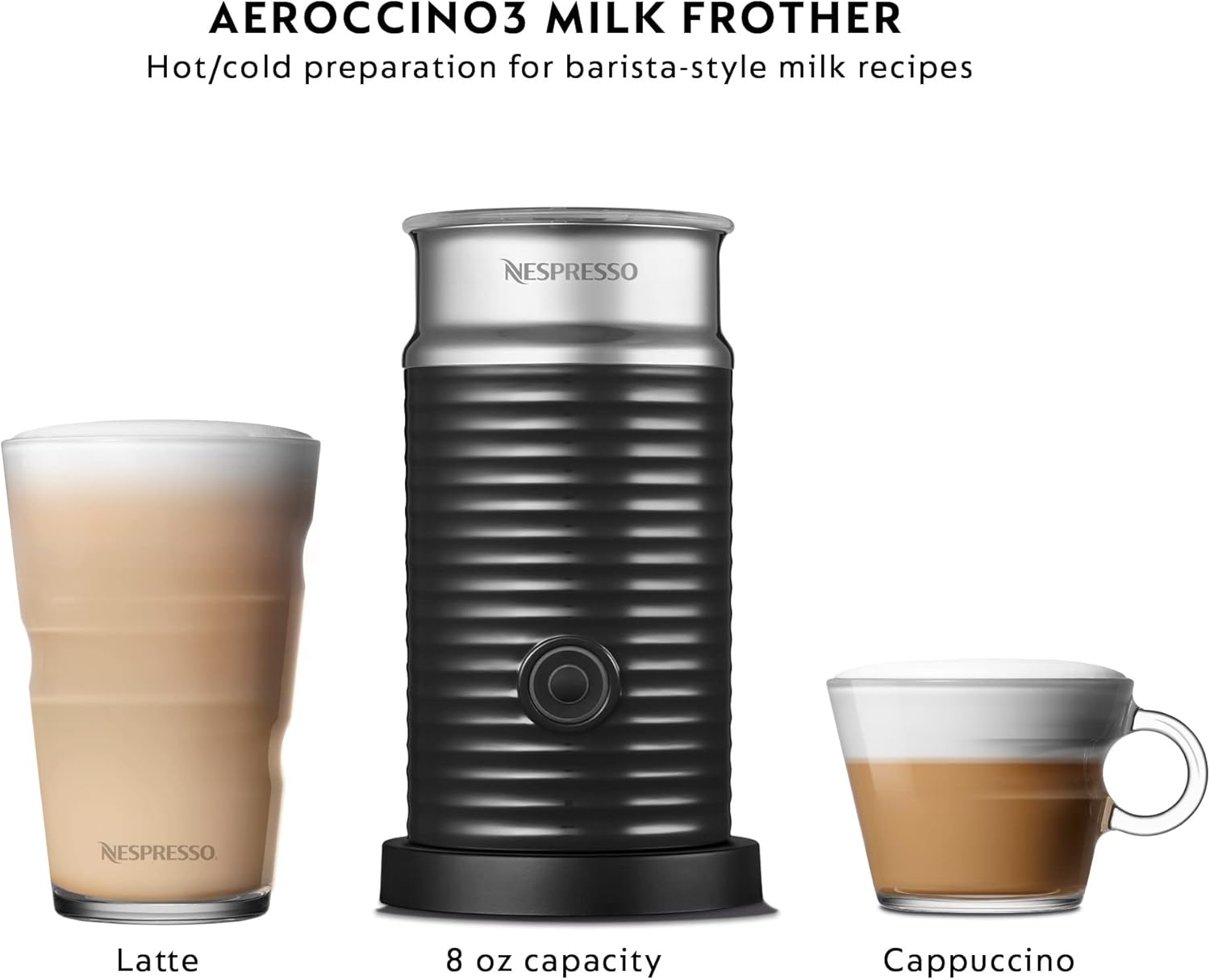 Nespresso Vertuo POP+ Deluxe Coffee and Espresso Machine by Breville with Milk Frother, Titan Medium: Home & Kitchen