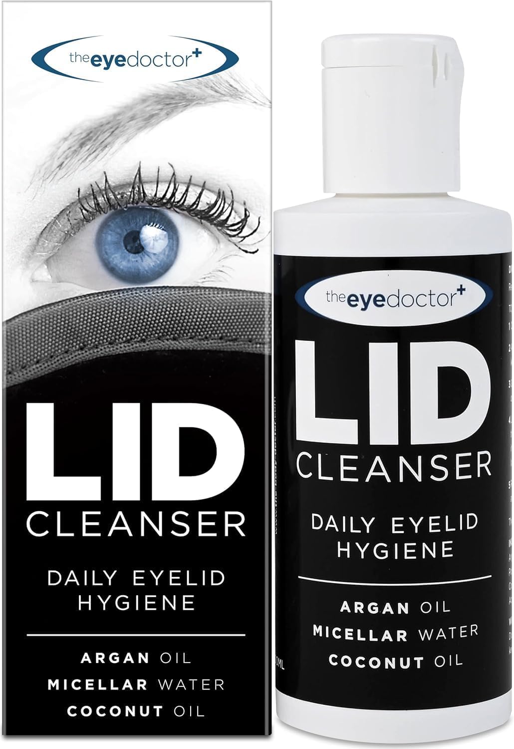 The Eye Doctor Lid Cleanser Twin Pack – Eyelid Cleanser To Remove Debris And Make Up From Eyelids – Suitable For Sensitive Eyes – Contains Argan Oil Coconut Oil And Micellar Water 2X 100Ml