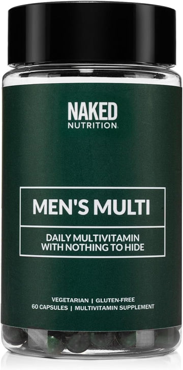 Naked Men’S Multi – Daily Multivitamin For Men – A, C, E, Selenium, Zinc, Fruit And Super Green Extracts And More To Boost Immune Support – Gluten-Free And Vegetarian Daily Vitamins – 60 Capsules