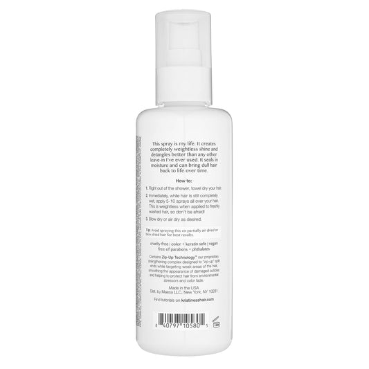 Kristin Ess Hair Weightless Shine Working Hair Serum For Dry Damaged Hair - Frizz Taming, Anti Breakage, Moisture Locking + Shine Enhancing - Color + Keratin Safe, 1.7 Fl. Oz