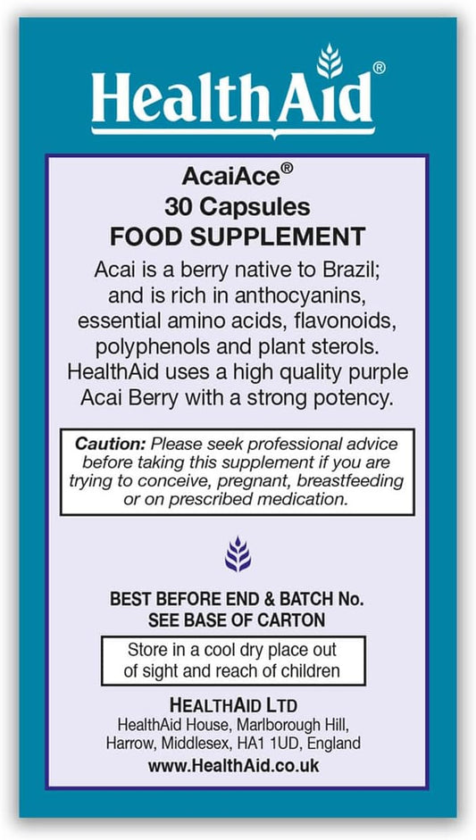 Healthaid Acaiace Acai Berry 1500Mg 30 Capsules