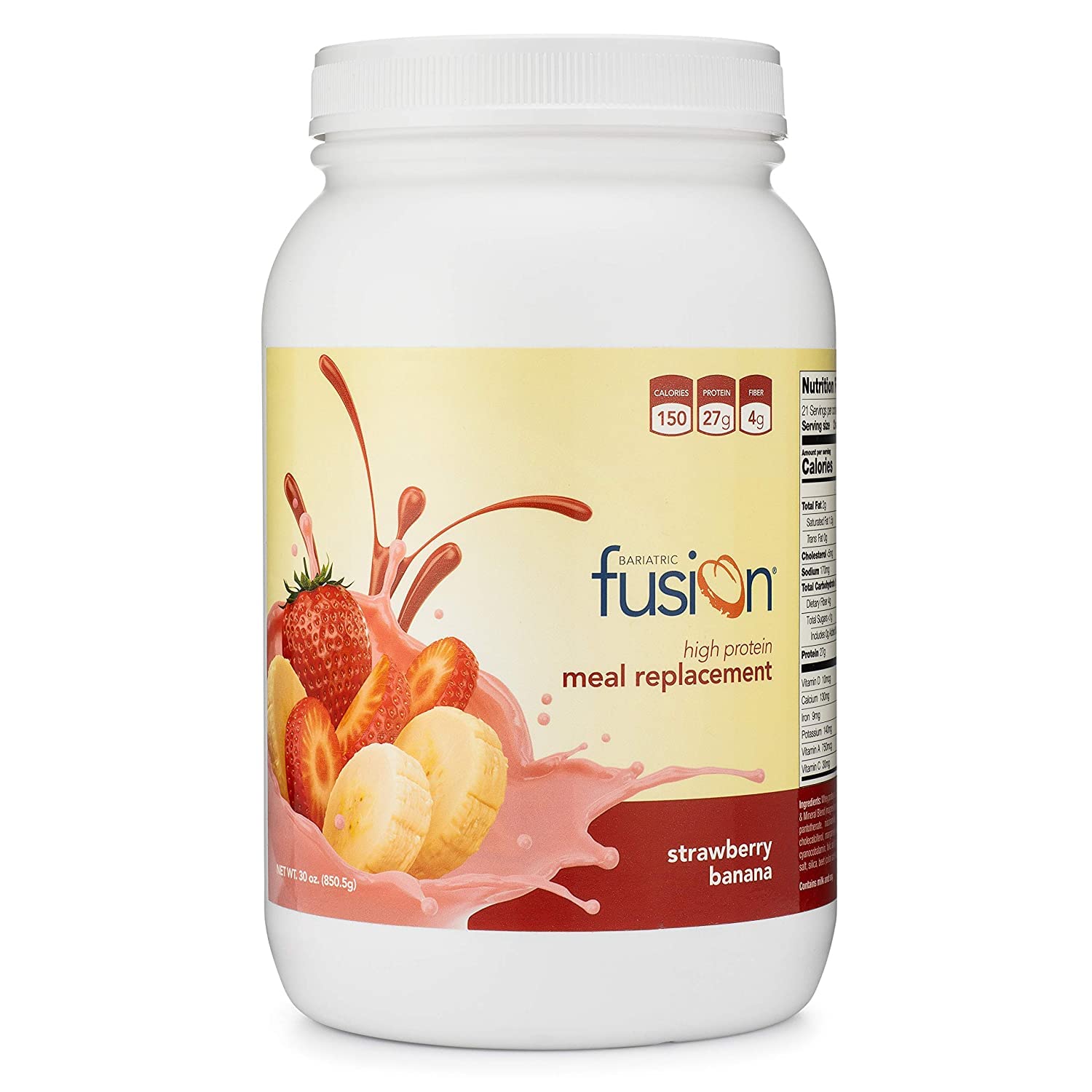 Bariatric Fusion Strawberry Banana Meal Replacement 27g Protein Powder