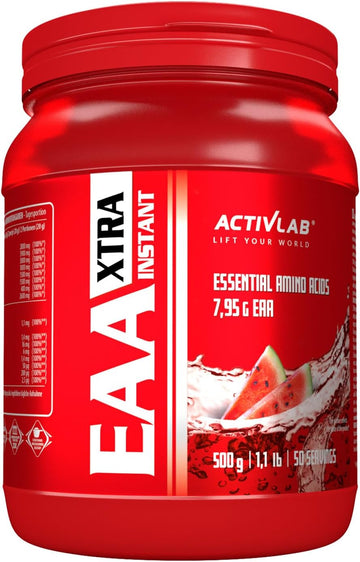 Activlab Eaa Xtra Instant 500G Jar | 8 Essential Exogenous Amino Acids With B Vitamins | Workout Powder Supplements | Eaa Supplement For Men, Women And Athletes - Watermelon Flavour