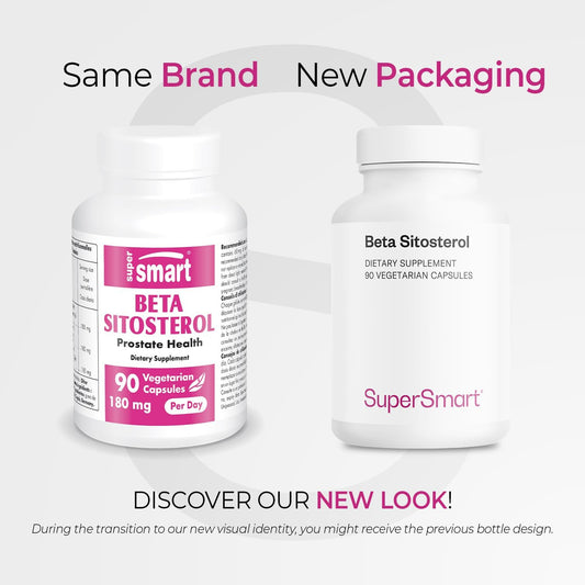 Supersmart - Beta-Sitosterol 180 Mg Per Day (Vegapure ®) - Prostate & Urinary Health - Reduce Need To Urinate Frequently | Non-Gmo & Gluten Free - 90 Vegetarian Capsules