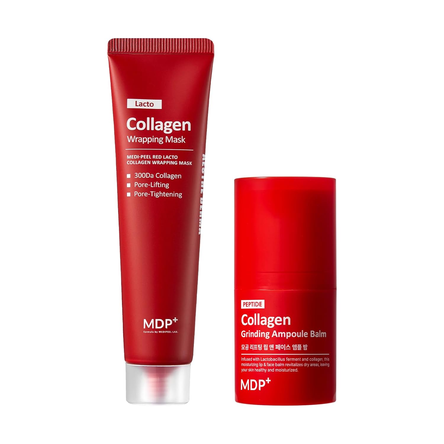 Mdp Red Lacto Collagen Wrapping Mask And Facial Grinding Multi Balm Stick Bundle