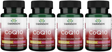 Swanson Coq10 - Helps Promote Heart Health, Energy Support, & Aids Overall Cardiovascular System Health - Helps Maintain Coenzyme Q10 Supplement - (30 Softgels, 400Mg Each) 4 Pack
