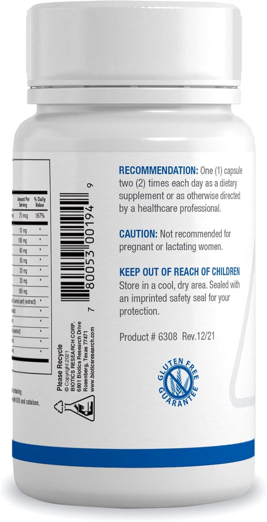 Biotics Research Mcs-2 Metabolic Clearing Support, Liver Health, Potent Antioxidant Formula, Milk Thistle, Red Clover, 90 Capsules