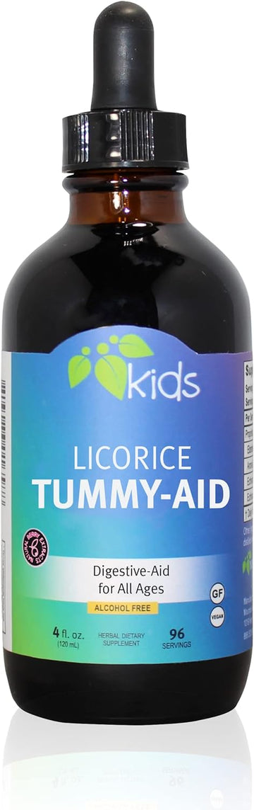 Mountain Meadow Herbs Licorice Tummy Aid for Young Ones with Gas, Colic, or Upset Stomach | Natural Gas Drops for Infants | Alcohol-Free | 4 oz