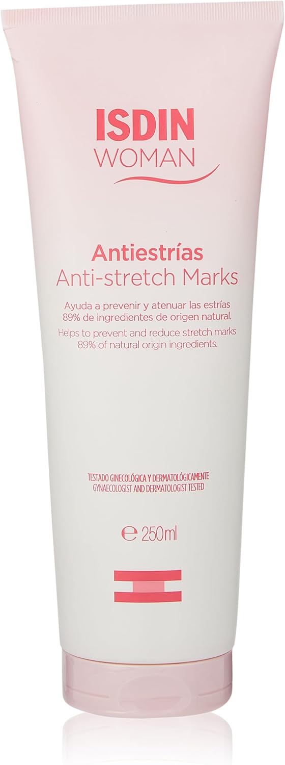 ISDIN WOMAN Anti-stretch marks cream (250ml) | Recommended to help prevent and diminish stretch marks