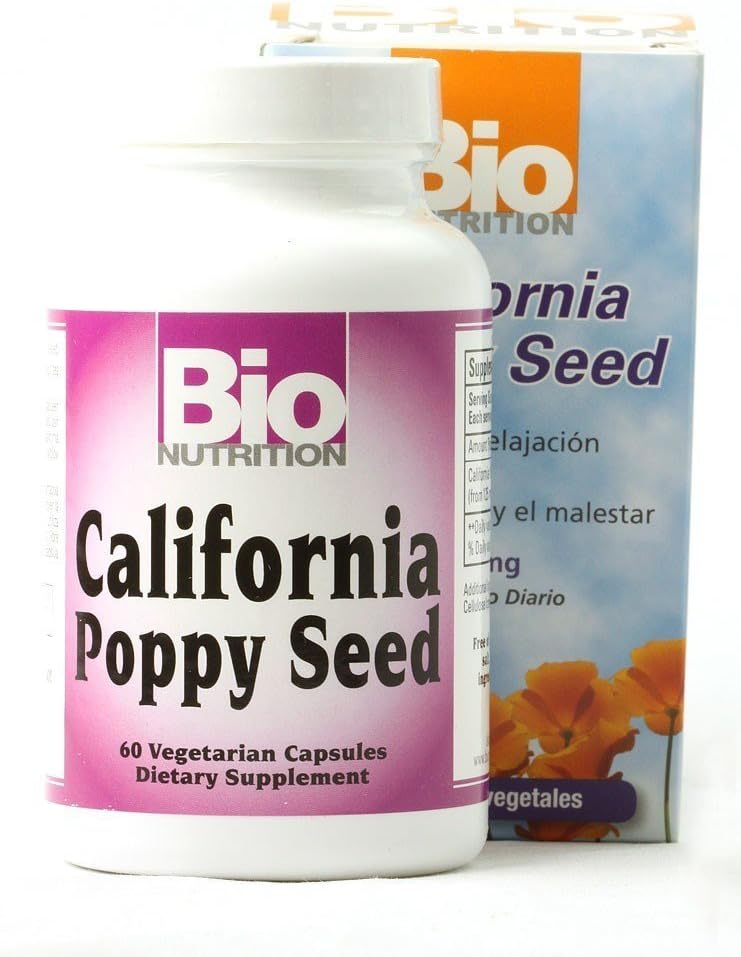 Bio Nutrition - California Poppy Seed - 500 Mg - 60 Vegetarian Capsules