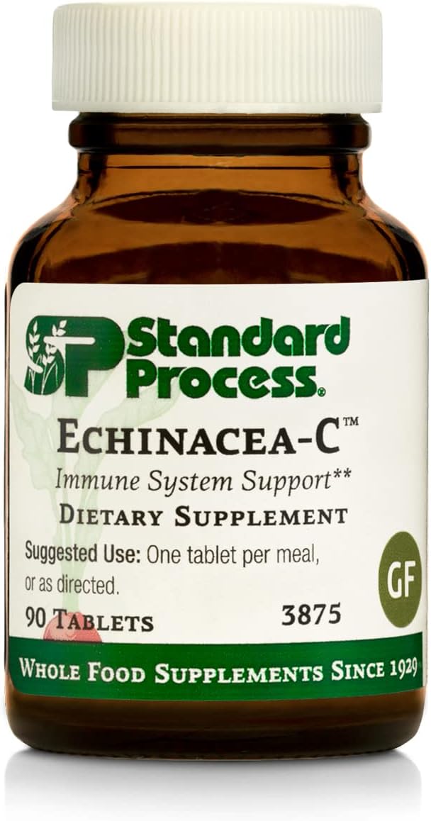 Standard Process Echinacea-C - Whole Food Blood And Immune Support With Vitamin C, Echinacea Purpurea, And Buckwheat - 90 Tablets