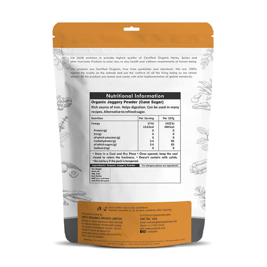 Just Jaivik Organic Jaggery Powder 227Gm