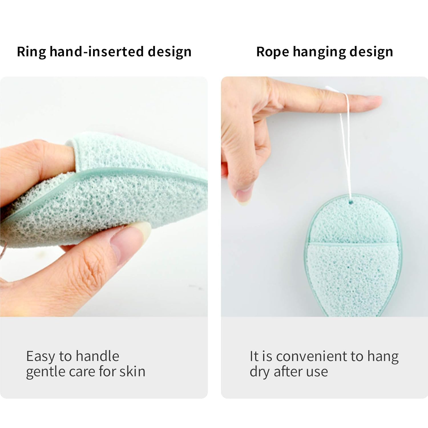 Dageda 2 Pcs Konjac Facial Sponge, Deep Pore Cleansing And Exfoliating Blackheads, Daily Facial Cleansing, Makeup Remover, Glove Bath Sponge, Suitable For All Skin Types, Reusable : Beauty & Personal Care