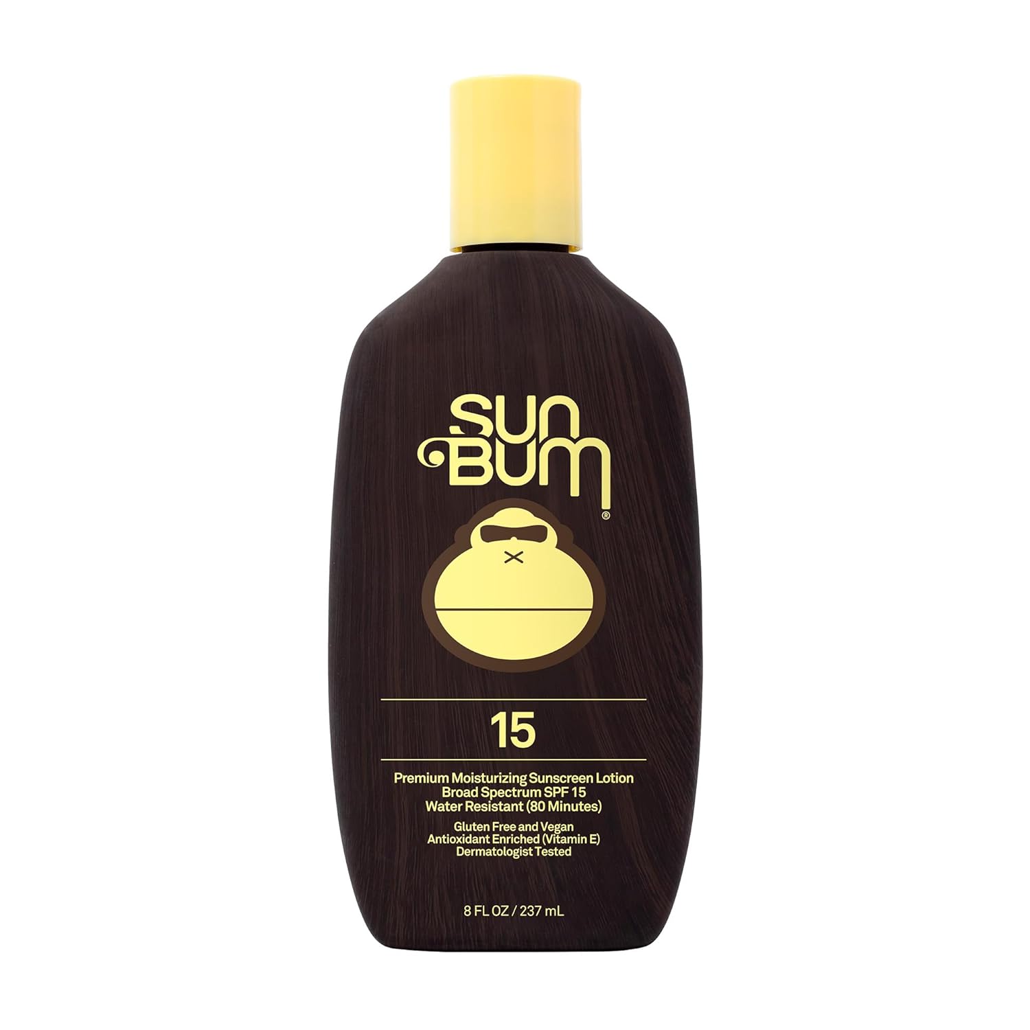 Sun Bum Original SPF 15 Sunscreen Lotion | Vegan and Hawaii 104 Reef Act Compliant (Octinoxate & Oxybenzone Free) Broad Spectrum Moisturizing UVA/UVB Sunscreen with Vitamin E | 8 oz