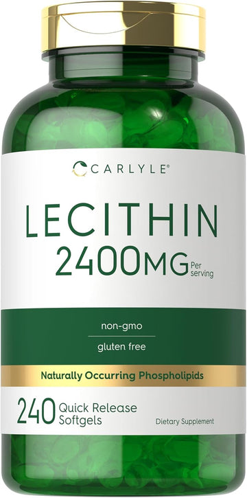 Carlyle Lecithin 2400Mg | 240 Softgel Capsules | Phospholipid Supplement | Non-Gmo, Gluten Free