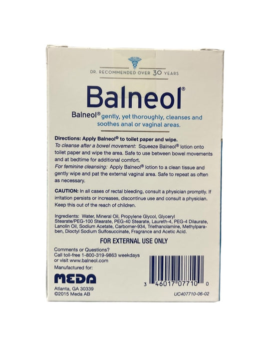 Balneol Hygienic Cleansing Lotion, Gentle Intimate Cleansing Lotion for Sensitive Skin and Pelvic Region, 20 Lotion Packets : Health & Household