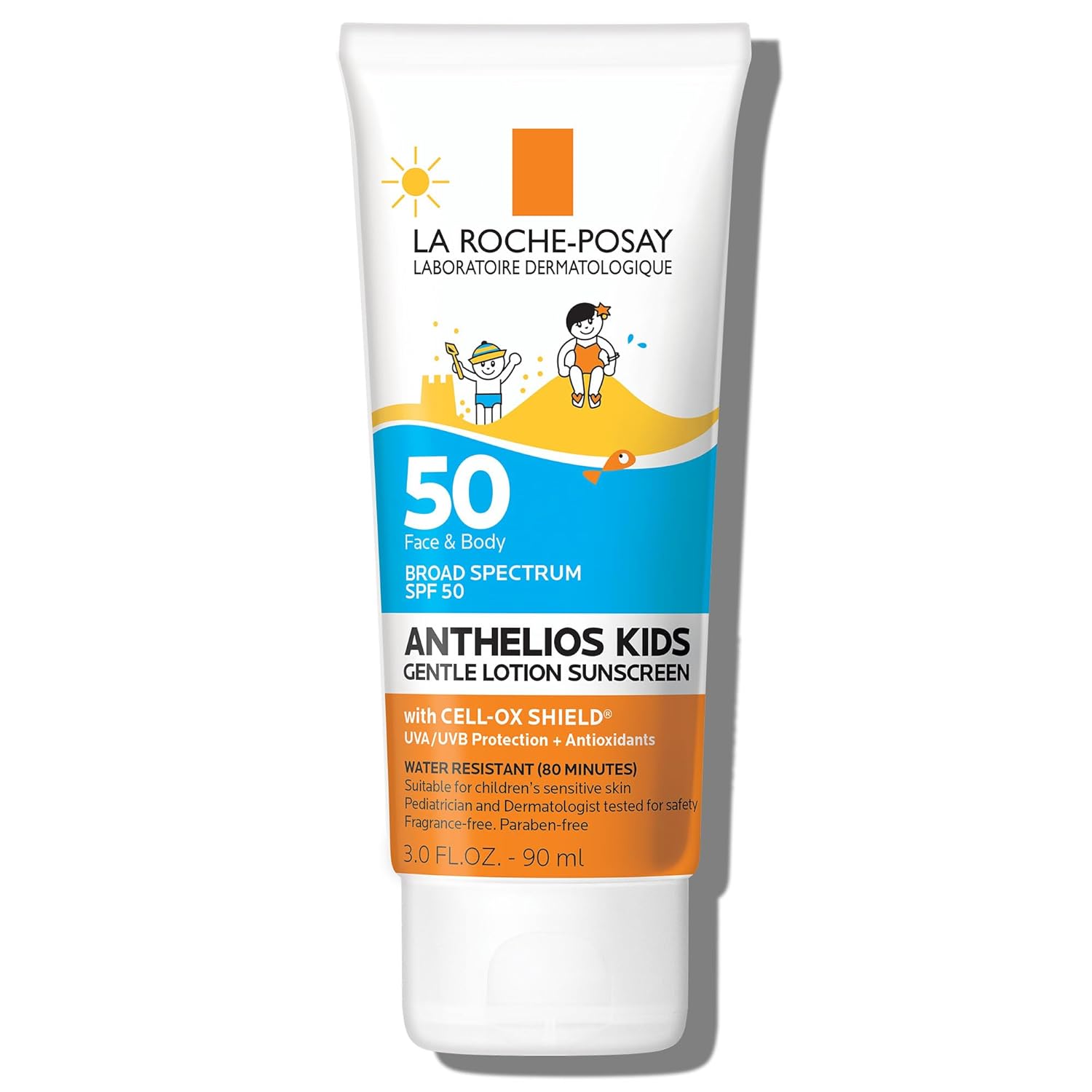 La Roche-Posay Anthelios Kids Gentle Lotion Sunscreen Spf 50 | Broad Spectrum Spf + Antioxidants | Sunscreen For Kids | Octinoxate & Oxybenzone-Free | Pediatrician Tested | Non Comedogenic | Oil Free