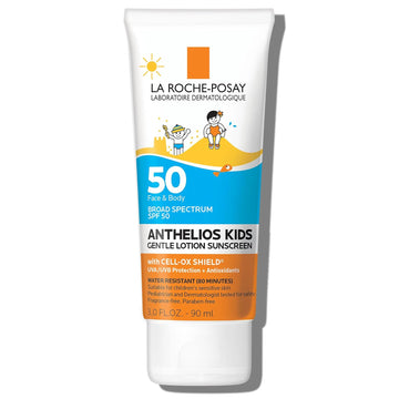 La Roche-Posay Anthelios Kids Gentle Lotion Sunscreen Spf 50 | Broad Spectrum Spf + Antioxidants | Sunscreen For Kids | Octinoxate & Oxybenzone-Free | Pediatrician Tested | Non Comedogenic | Oil Free