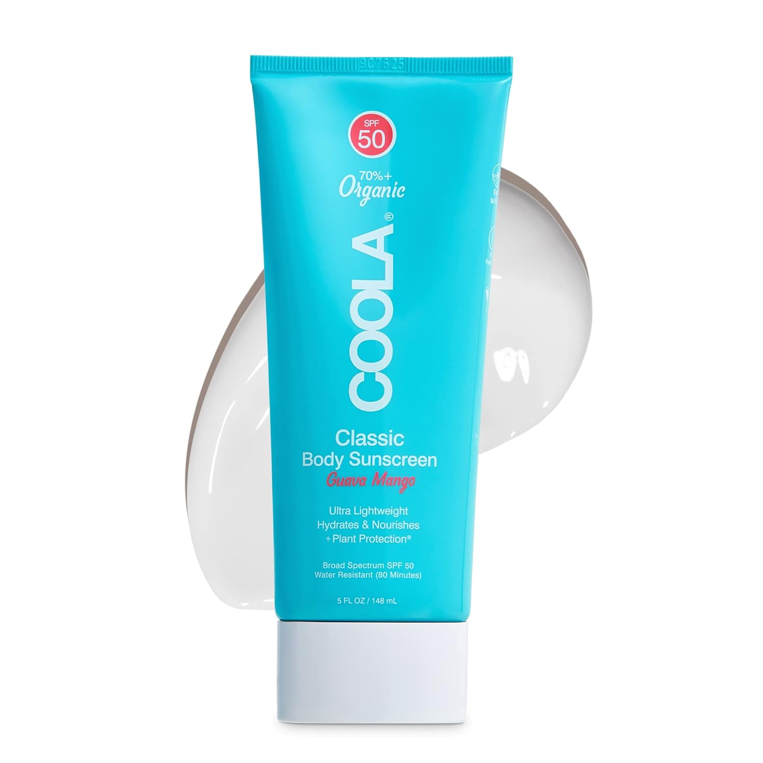 Coola Organic Sunscreen Spf 50 Sunblock Body Lotion, Dermatologist Tested Skin Care For Daily Protection, Vegan And Gluten Free, Guava Mango