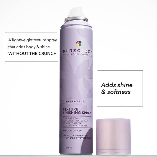 Pureology Style + Protect Texture Finishing Spray | For Color-Treated Hair | Lightweight Texturizing Spray | Sulfate-Free | Vegan | Updated Packaging | 1.9 Oz