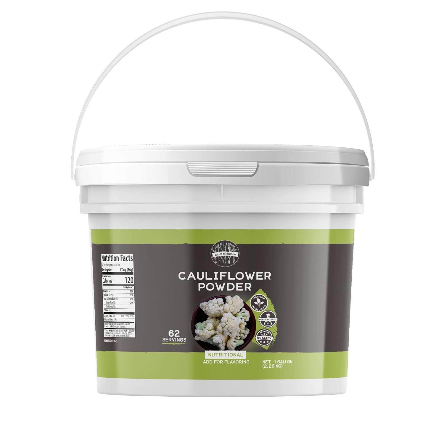 Birch & Meadow 1 Gallon Of Cauliflower Powder, Non Gmo, Flavor Enhancer