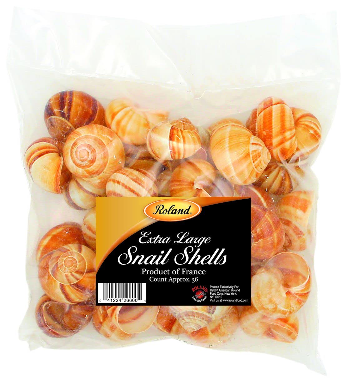 Roland Foods Extra Large Snail Shells, Specialty Imported Food, 36 Count Bag