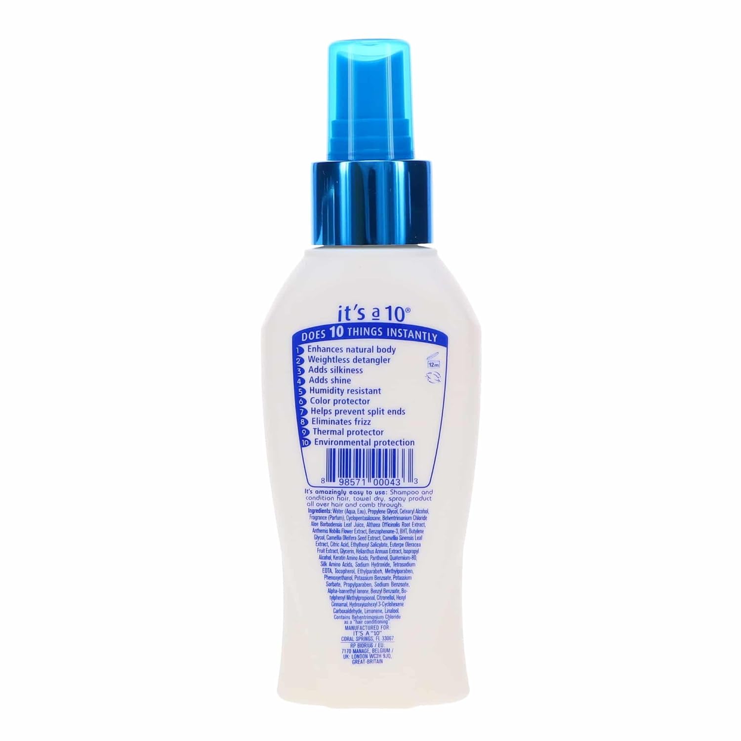 It's a 10 Haircare Miracle Leave-In Lite 4, fl. oz. (Pack of 1) : Standard Hair Conditioners : Beauty & Personal Care