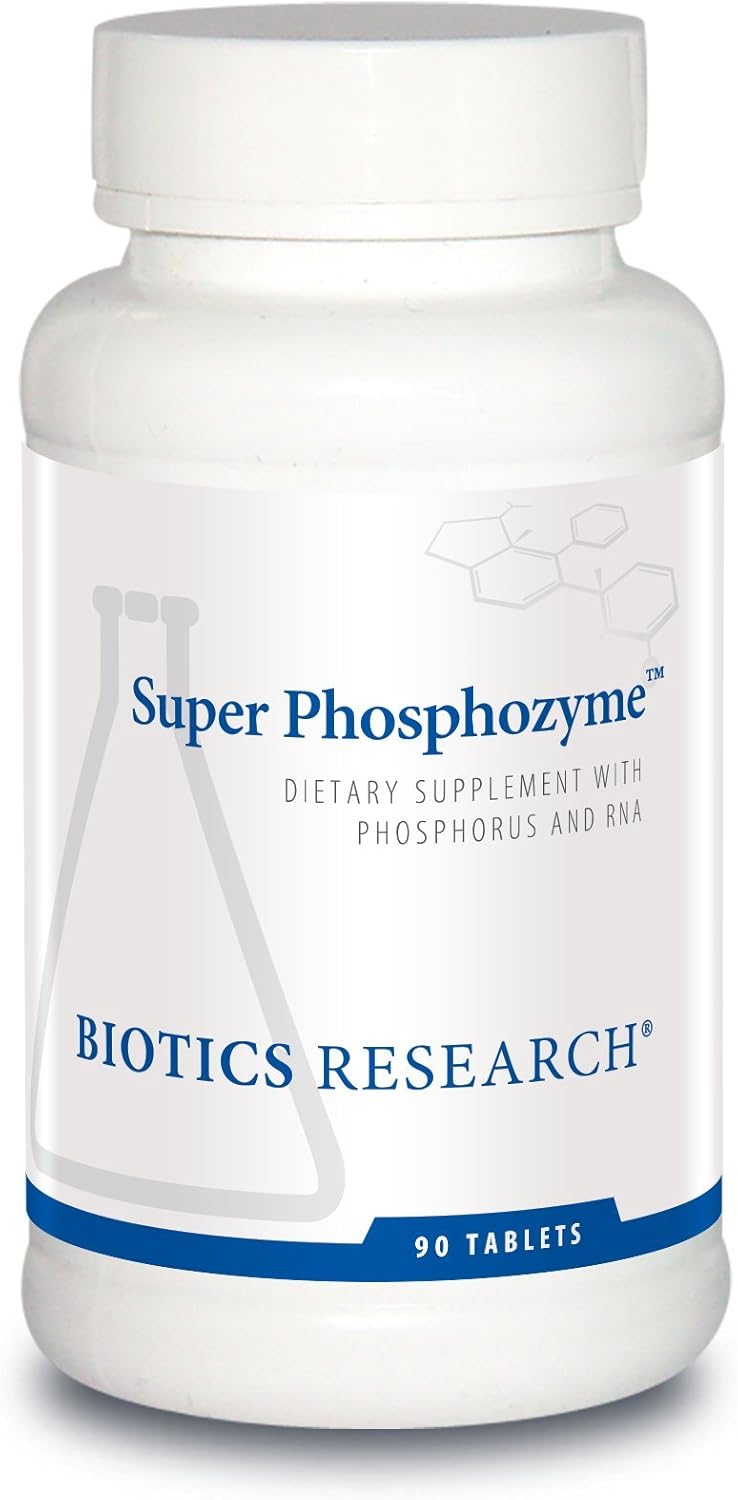 Biotics Research Super Phosphozyme –Phosphorous And Rna, Electrolytes, Healthy Bones And Teeth, Protein Production, Energy Support, 90 Tablets