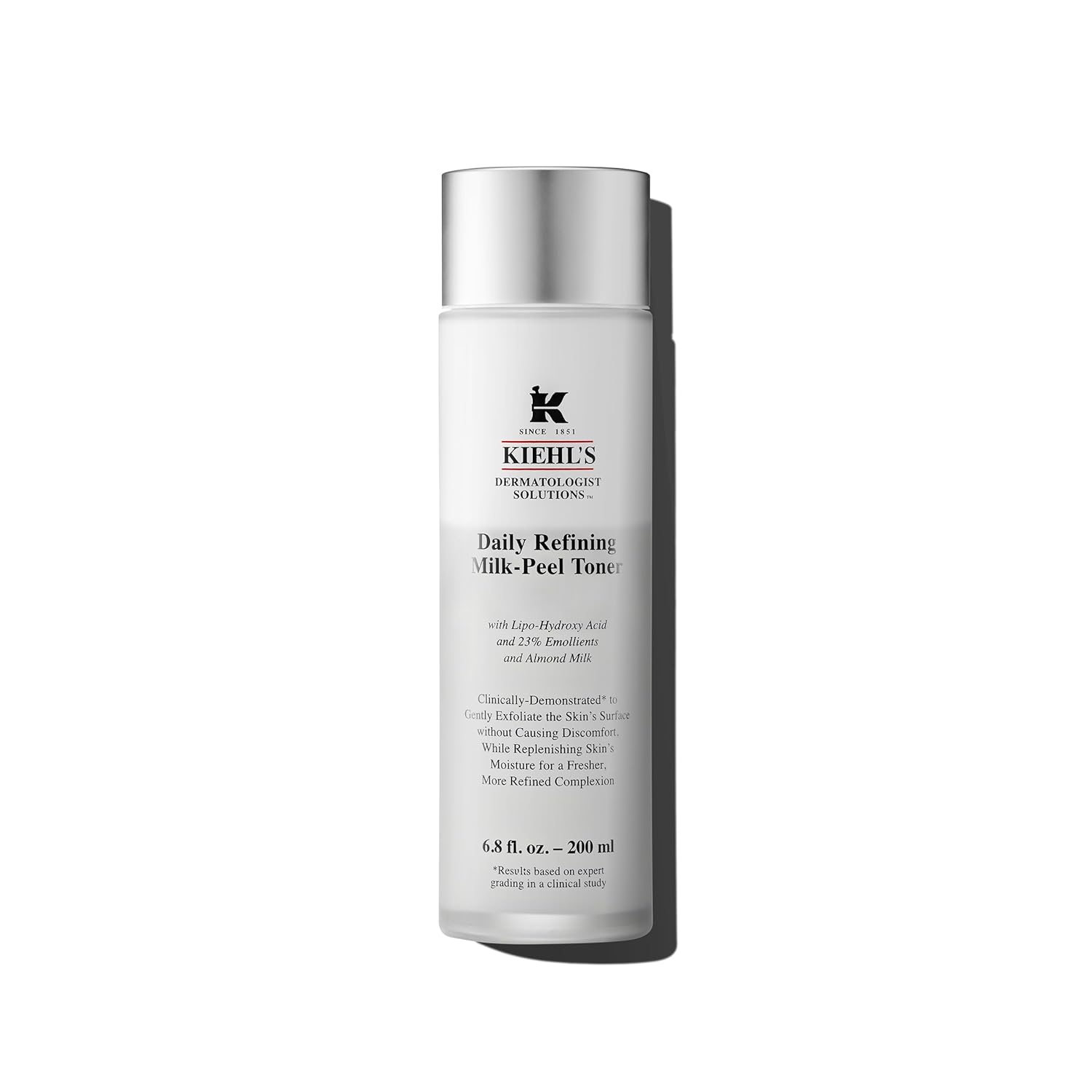 Kiehl'S Daily Refining Milk-Peel Toner, Gentle Exfoliating Facial Toner, Refines Skin Texture, Brightens & Softens Skin, Restores Moisture, With Lipo-Hydroxy Acid & Almond Milk - 6.8 Fl Oz