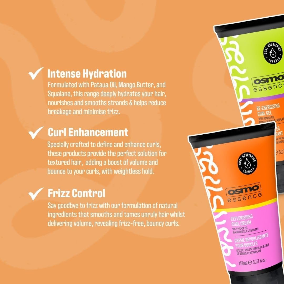 Osmo Essence Replenishing Curl Defining Cream | Nourishing, Soft Hold Leave-in Cream | Increased Manageability. 150ml : Amazon.co.uk: Beauty