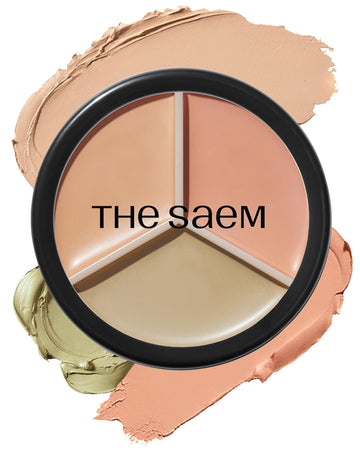Thesaem Cover Perfection Triple Pot Concealer 05 Dark Up Beige - For Fair To Light Skin Tone - Dark Circle Corrector, Brightener, Shimmer Highlighter - Radiant Glow Skin For Flawless Finish