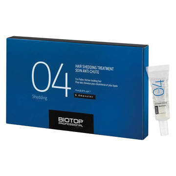 Biotop Professional 04 Hair Shedding Treatment Kit - Hair Strengthening Treatment With Hair Loss Targeting Vitamins & Amino Acids For Healthy Hair - No Added Parabens, Sls Or Sles (0.37Oz/6 Count)