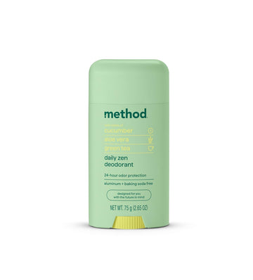 Method Deodorant, Daily Zen, Cucumber, Seaweed + Green Tea Notes, 24 Hour Odor Protection, 2.65 Oz