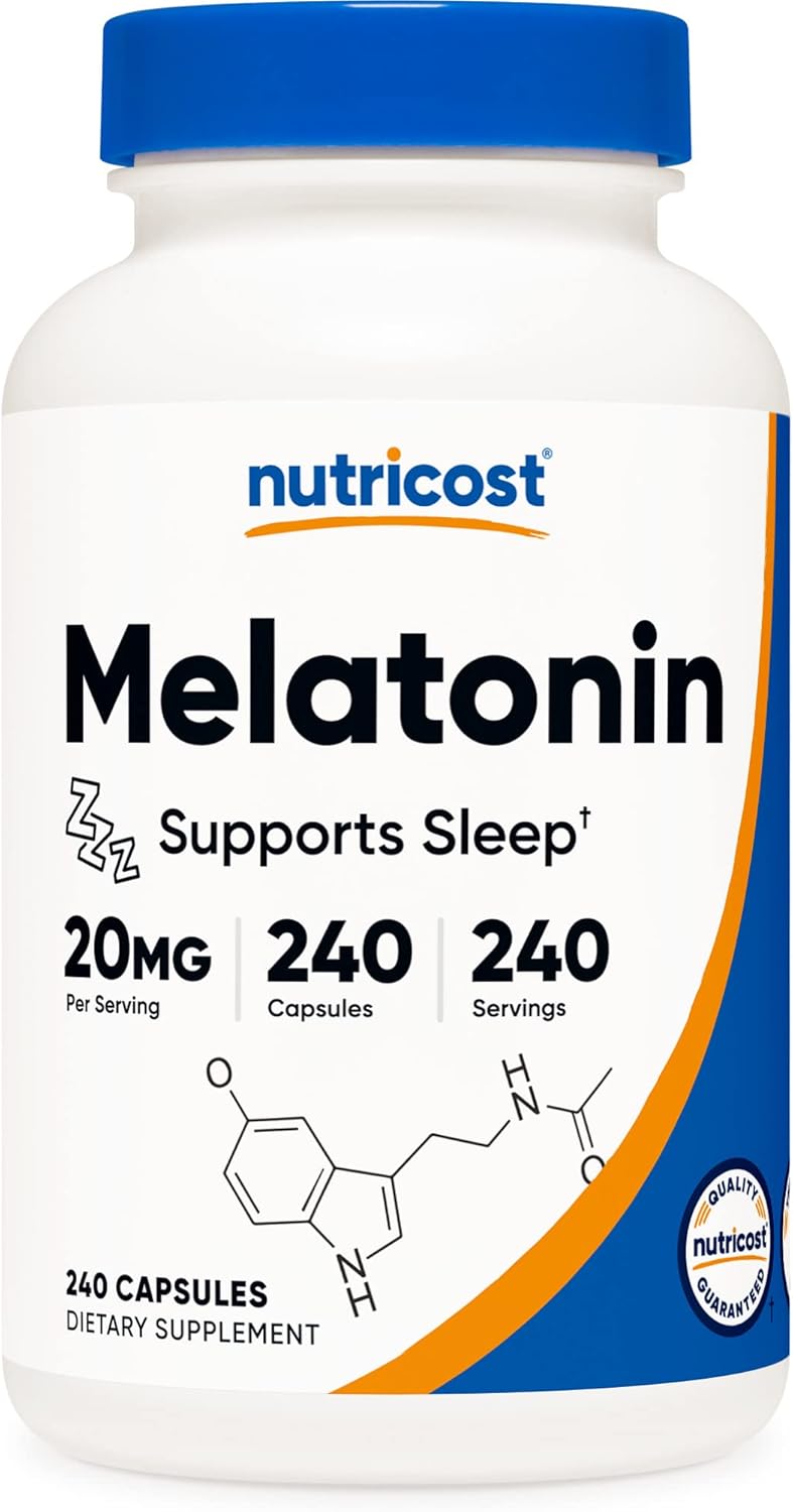 Nutricost Melatonin 20Mg, 240 Capsules, Non-Gmo & Gluten Free