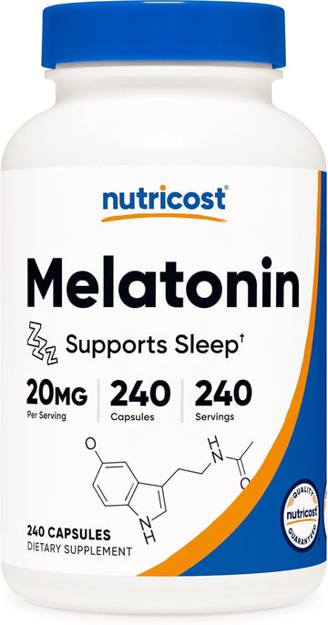 Nutricost Melatonin 20mg, 240 Capsules, Non-GMO & Gluten Free