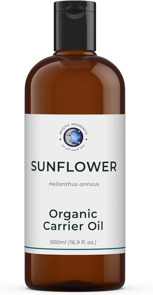 Mystic Moments | Organic Sunflower Carrier Oil 500ml - Pure & Natural Oil Perfect for Hair, Face, Nails, Aromatherapy, Massage and Oil Dilution Vegan GMO Free : Amazon.co.uk: Health & Personal Care