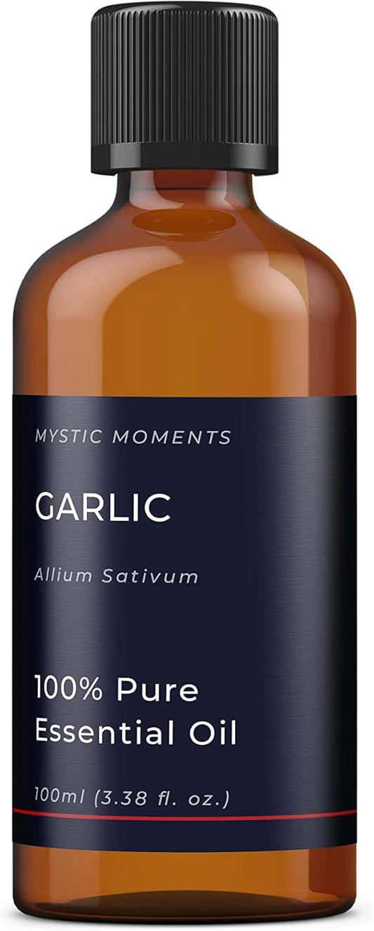 Mystic Moments | Garlic Essential Oil 100Ml - Pure & Natural Oil For Diffusers, Aromatherapy & Massage Blends Vegan Gmo Free