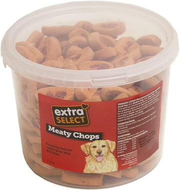 Extra Select Chop Shaped Dog Treat Biscuits in a 3ltr Bucket (approx 200 biscuits)?01SBT3
