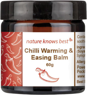 Chilli Warming And Easing Balm By Power Health (Nature Knows Best) | 1 Pack Of 60G Pot Heat Rub For Muscle Pain Relief | Chilli (Capsaicin) Muscle Rub For Runners, Athletes & Everyday Muscle Relief