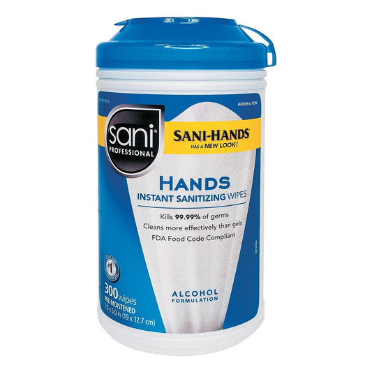 Sani Professional Hands Instant Sanitizing Wipes, 300 Wipes/Pack (Nicp92084Ea) : Health & Household