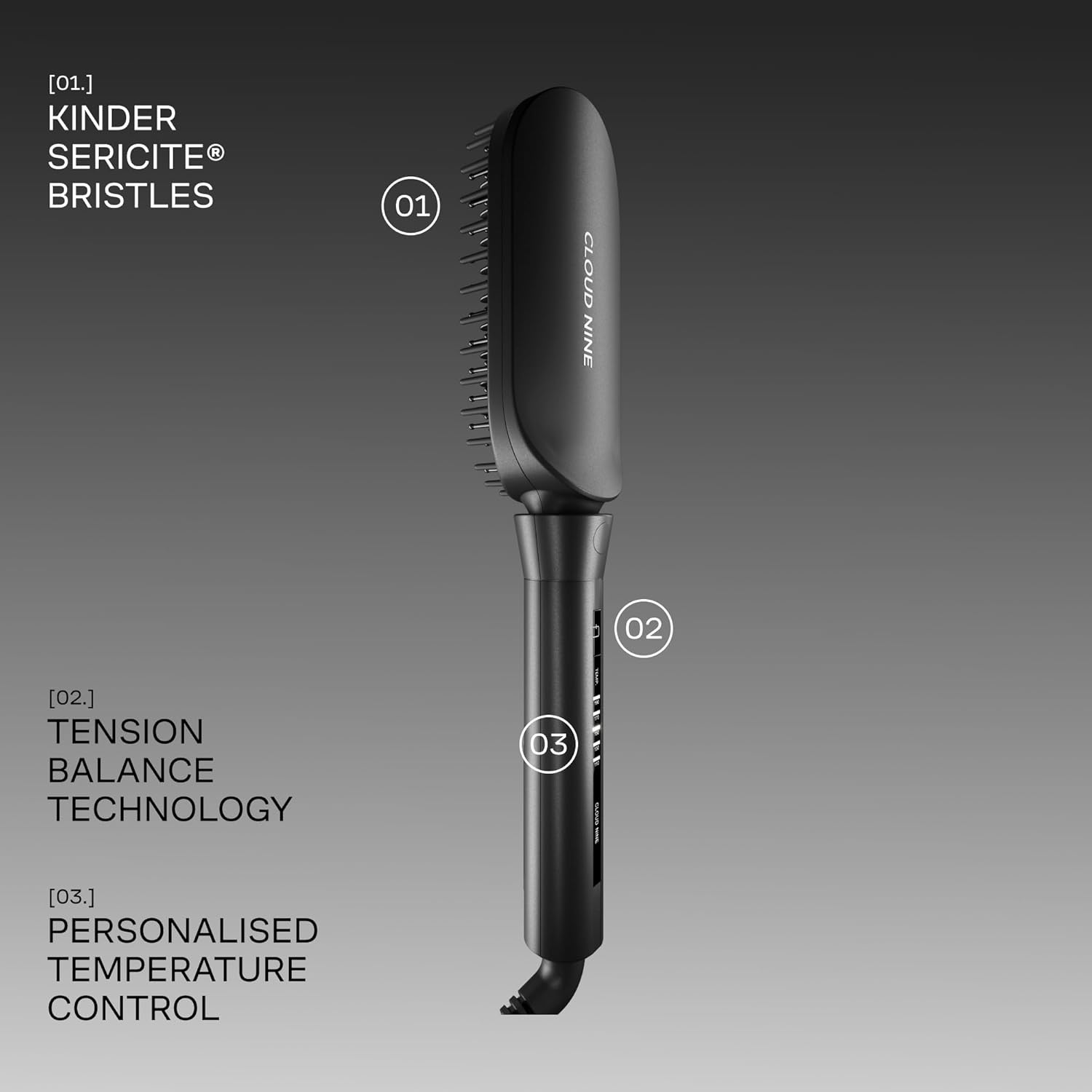 CLOUD NINE The Original Hot Brush | with Hair Tame Tessellation™ Variable Temperature Control Moisture-Locking Mineral | Flat Bristles Design | Stronger Shinier Smoother Hair | Lightweight Design : Amazon.co.uk: Beauty
