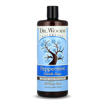 Dr. Woods Pure Castile Peppermint Soap With Organic Shea Butter, 32 Ounce