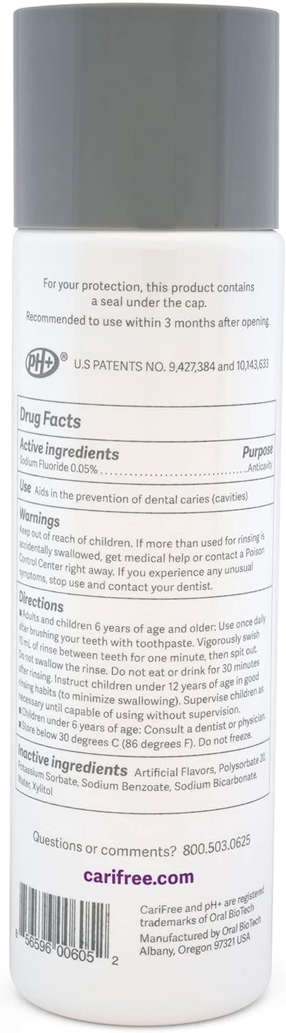 CariFree Maintenance Rinse (Grape): Fluoride Mouthwash | Dentist Recommended Anti-Cavity Oral Care | Xylitol | Neutralizes pH | Freshen Breath | Cavity Prevention | Alcohol Free