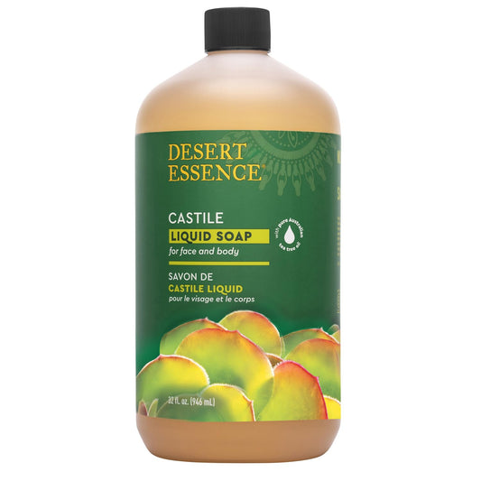 Desert Essence Castile Liquid Soap With Organic Tea Tree Oil, 8 Fluid Ounce