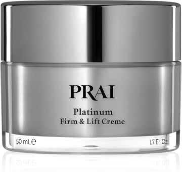 Prai Platinum Firm & Lift Day Creme 50Ml - Hydrating Moisturiser With Nulastic Silk, Platinum & Idealift - Plumps, Firms & Lifts Skin - Reduces Appearance Of Wrinkles - Instant Firming Technology